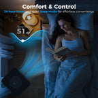 8,000 BTU Moible Air Conditioner 345 Sq. Ft., Dehumidifier Fan Auto Sleep with 24H Timer On/Off, Window Kit, Black