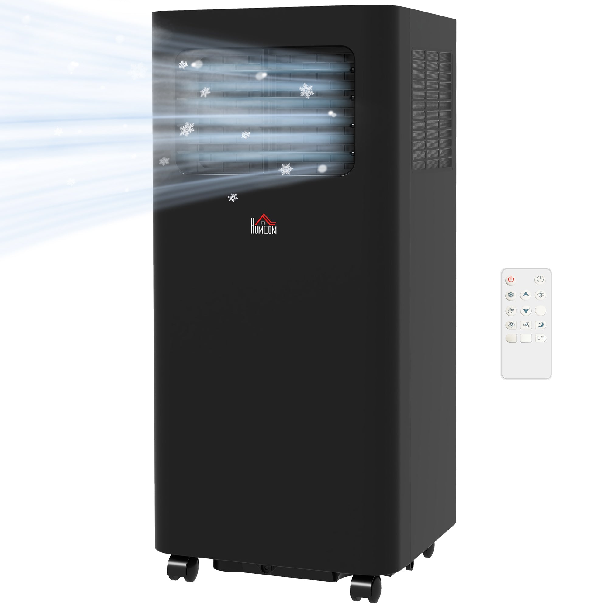 8000 BTU Mobile Air Conditioner, 345 Sq. Ft., AC Unit with Dehumidifier, Sleep, 24H Timer On/Off, Window Kit, Black