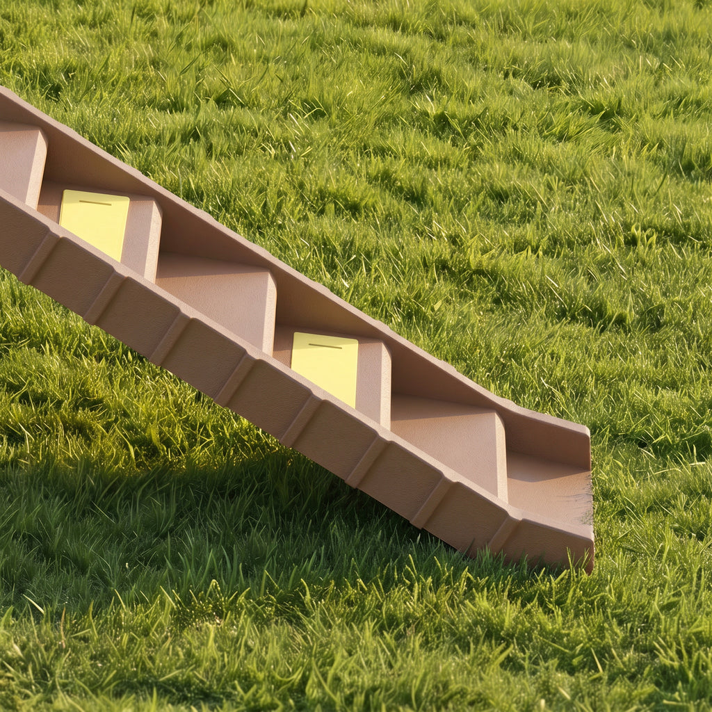 Dog Stairs for Car Truck SUV, Foldable Dog Ramp for Large Medium Small Dogs, Brown