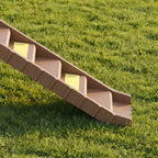 Dog Stairs for Car Truck SUV, Foldable Dog Ramp for Large Medium Small Dogs, Brown