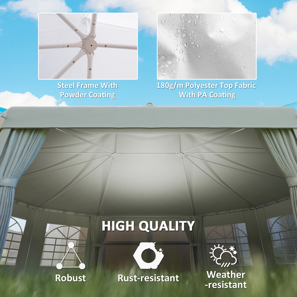 29' x 21' Canopy Party Event Tent with 2 Pull-Back Doors, White