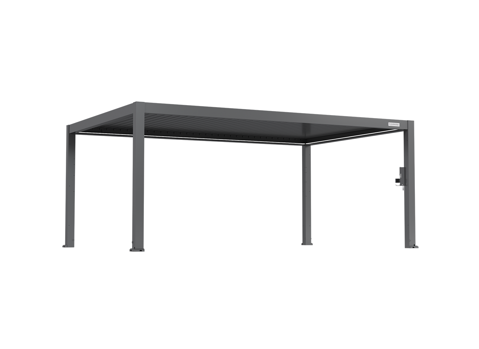 POWER+ PRO Gen 2 Motorized Pergola 13' x 20' (4-Post) Gray 6063-T5 Aluminum Motorized Louvers