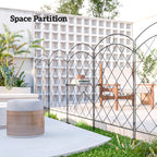 4 Pack Garden Fencing for Yard, Decorative Fence Panels as Flower Edging, Circle