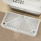 2 Pack Stainless Steel Litter Box with Metal Scoop & Scoop Holder, High Sided, Anti-Urine Leakage, Non-Sticky