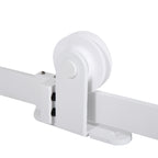 6' Rustic Interior Sliding Barn Door Mounting Hardware Kit - White