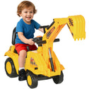 2 in 1 Ride On Toy Digger Digger Tractor Pulling Cart Pretend Play Construction Truck