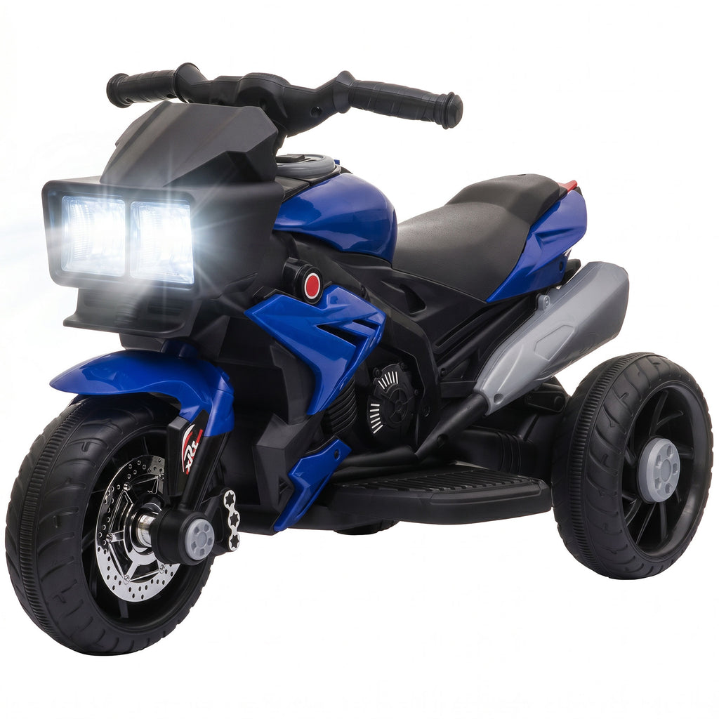 6V Kids Motorcycle, Battery-Operated Mini Electric Motorbike with Forward/Reverse Switch, Horn, Blue