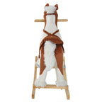 Toddler Rocking Horse, Kids Plush Rocking Chair Toy with Nursery Rhyme Music Brown