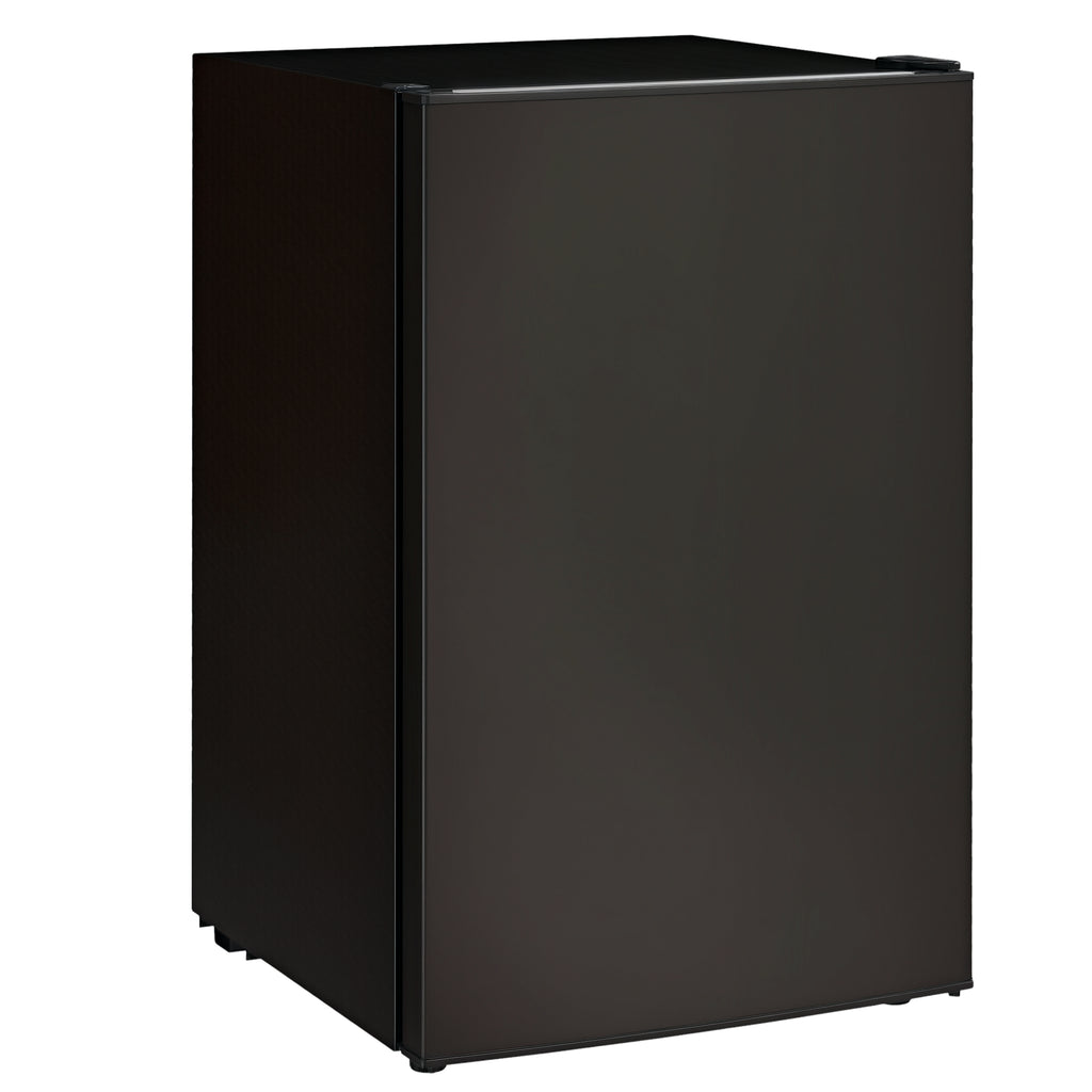 4.5 Cu.Ft Mini Fridge, Single Door Refrigerator with Freezer, Wheels, Adjustable Thermostat, Reversible Door, Black