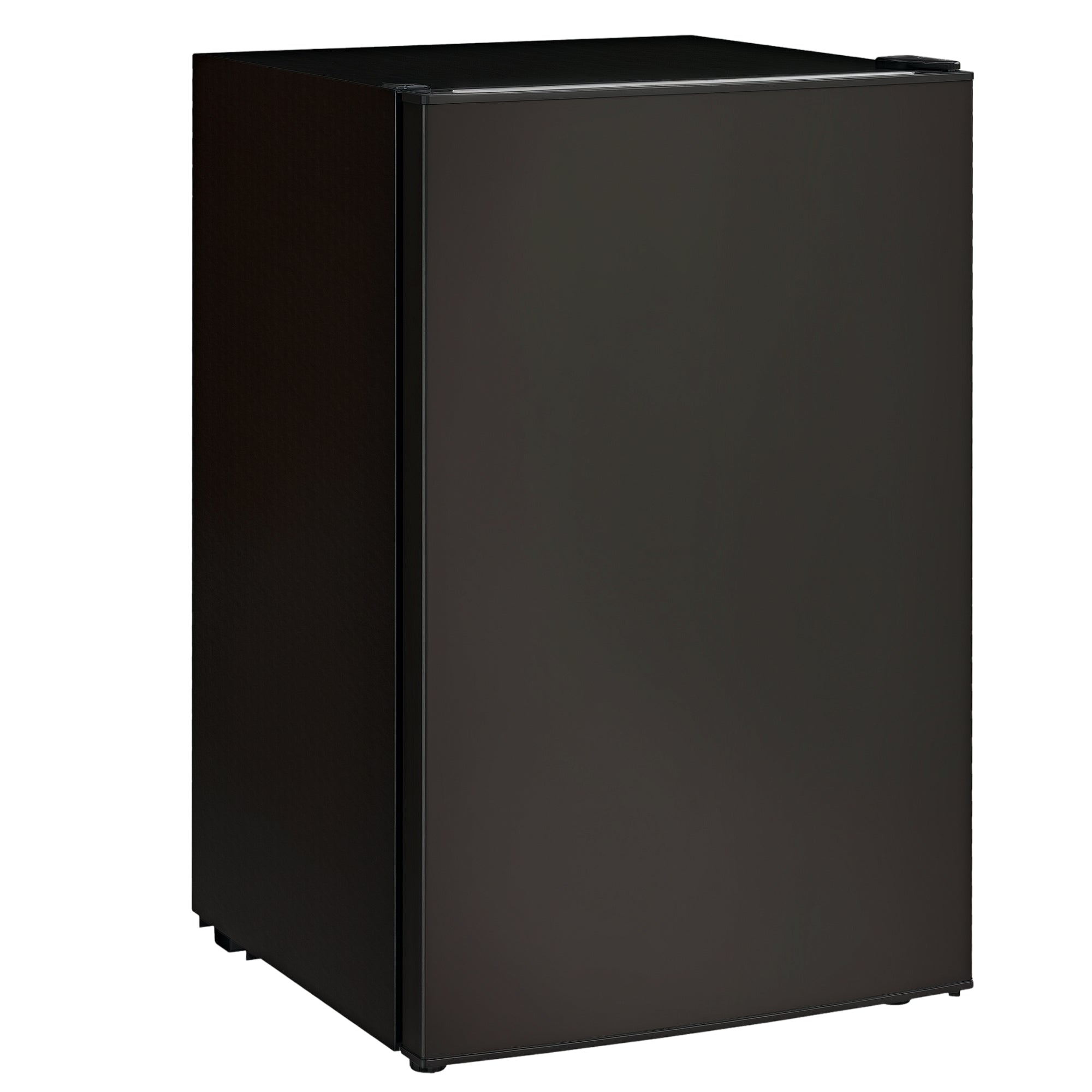 4.5 Cu.Ft Mini Fridge, Single Door Refrigerator with Freezer, Wheels, Adjustable Thermostat, Reversible Door, Black