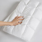Luxuriously Soft Standard Overfilled Pillow Protector with 100% Polyester Microfiber, 3D Puff Stitching, Zipper Closure, 28" L x 20" W x 0.13" H, White