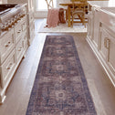 2x10 Low-Pile Non-Slip Non-Shedding Washable Area Rug, Kid and Pet Friendly, Foldable for Living Room, Bedroom, Kitchen, Burgundy