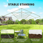 Heavy Duty Party Tent, 19.5' x 39' Large Sun Shade Canopy Tent for Parties, Wedding, Events, BBQ Grill, White