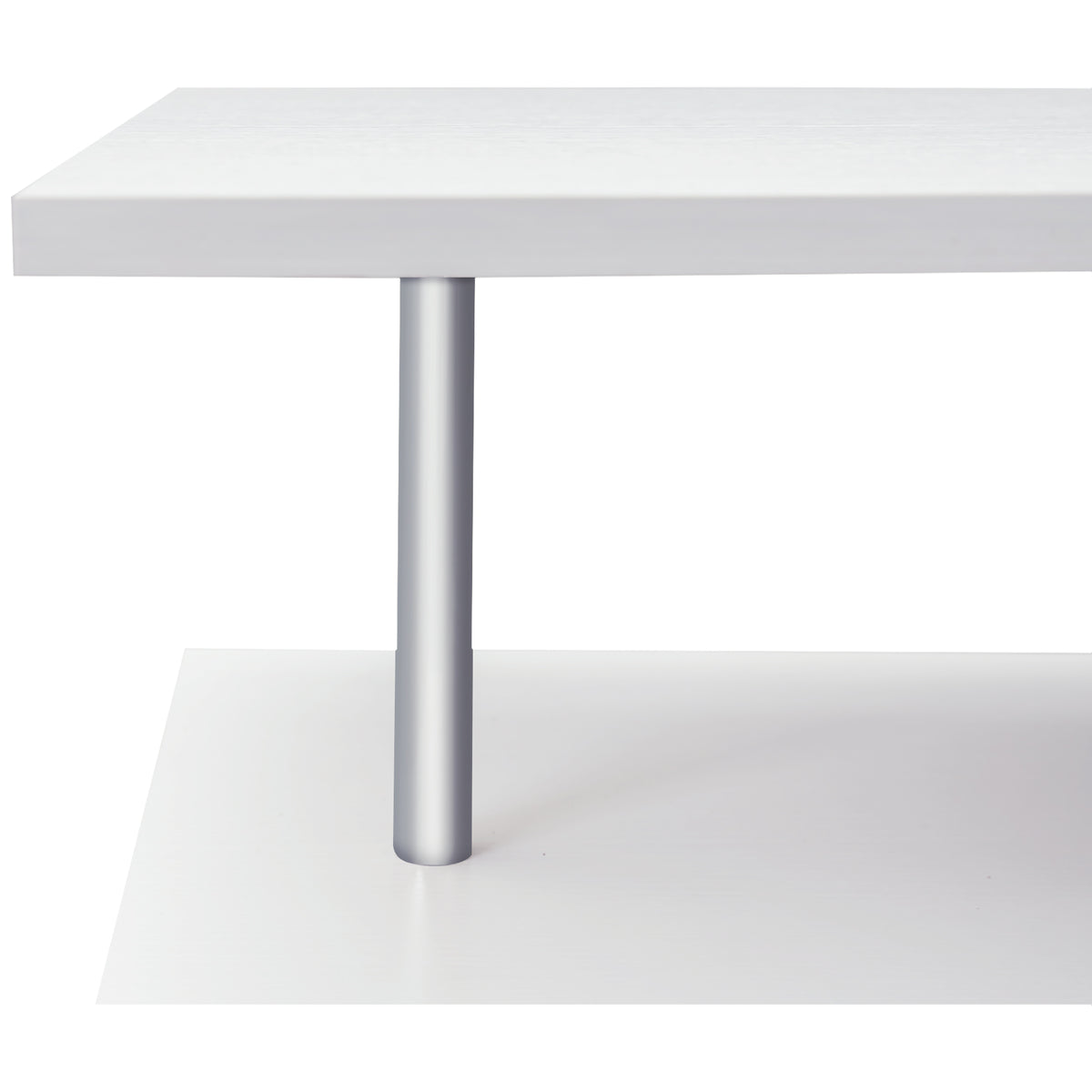 55" 360° Rotating Corner Computer Desk Modern L-Shaped Home Office Workstation with 3-Tier Storage Shelves, Bookshelf, White