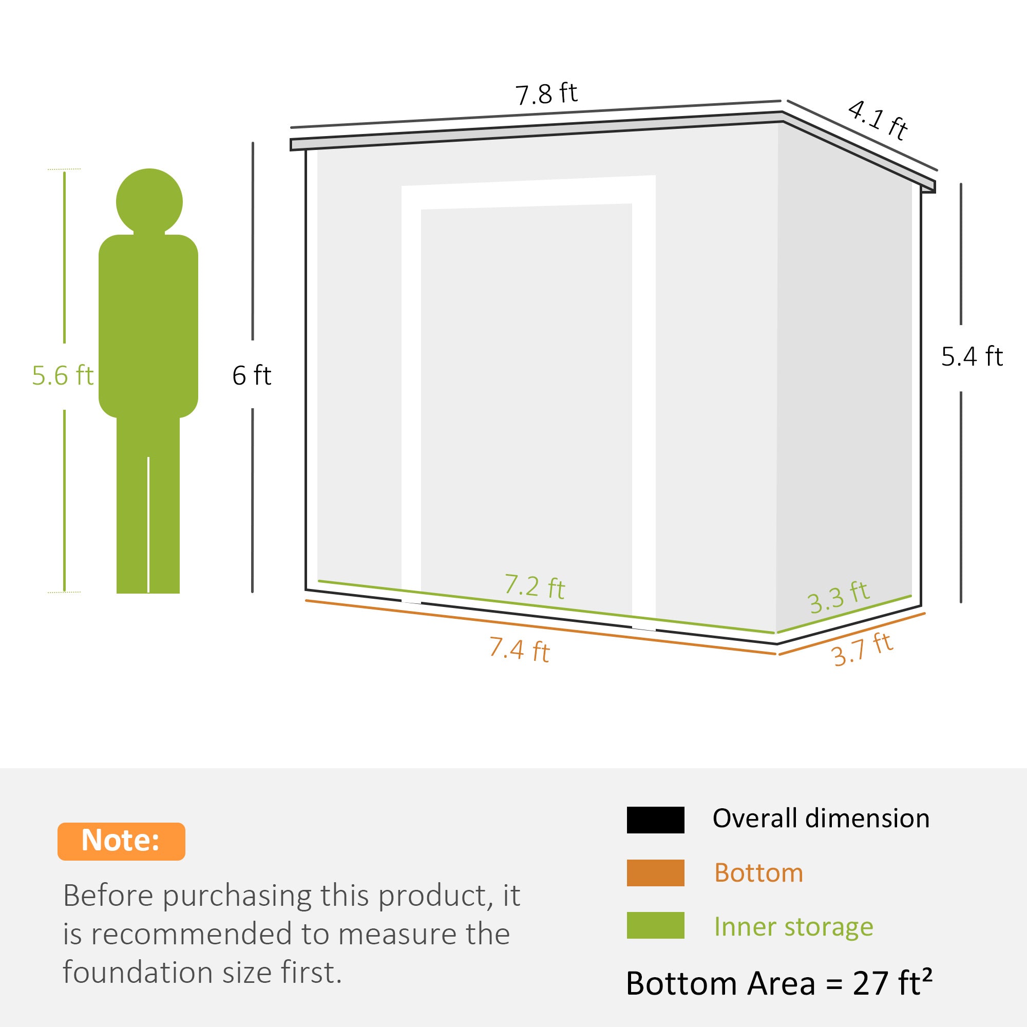 8' x 4' Plastic Outdoor Storage Shed with Floor, Window, Lockable Doors and Vents for Backyard Patio Lawn, Light Brown
