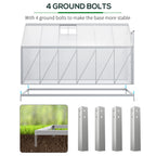 12' x 6' x 6.5' Polycarbonate Greenhouse with Aluminum Frame, Walk-in Heavy Duty Green House with Adjustable Roof Vent, Rain Gutter and Sliding Door for Winter, Silver