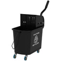 Compact Mop Bucket with Wringer, Mop Bucket on Wheels, 21 Quart, Separate Dirty and Clean Water, Black