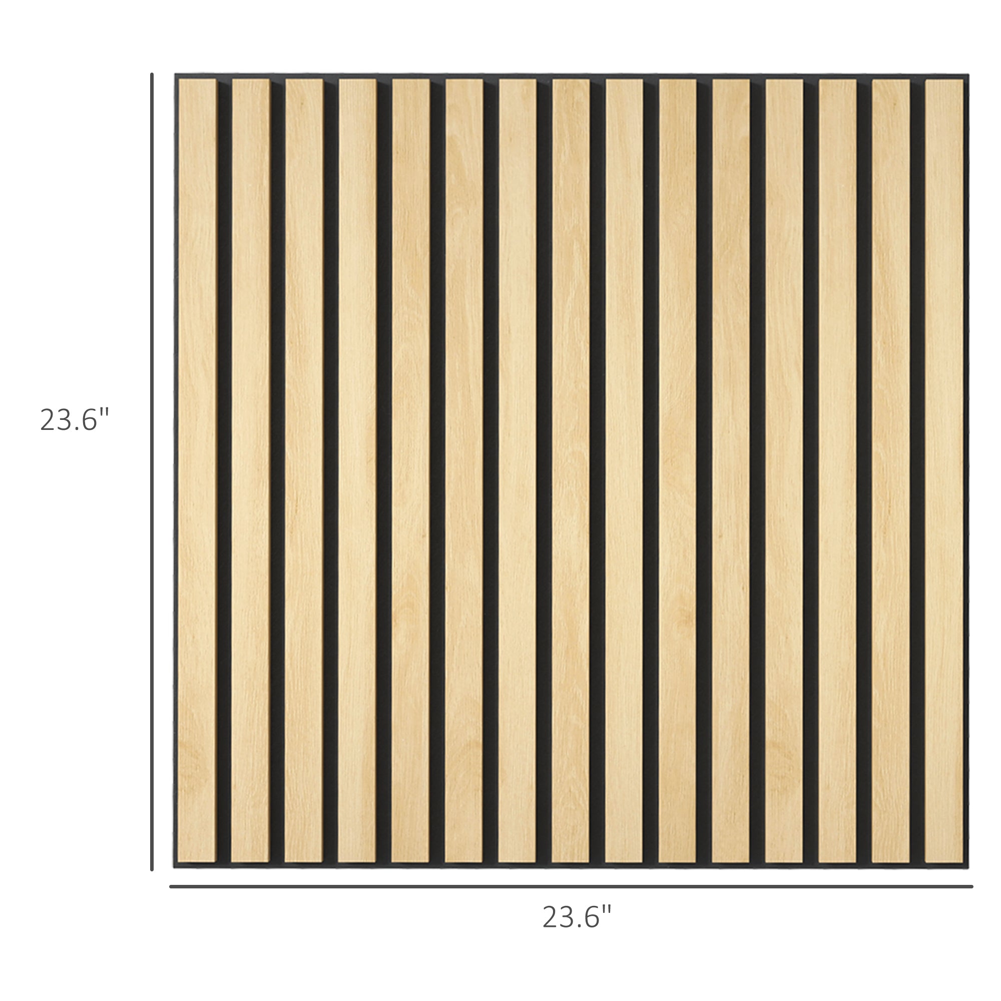 24" x 24" Wood Panels for Wall, 4 Pack Acoustic Panels, Sound Absorbing Slat Wall for Wall Decor, Home, Oak