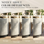 Lightweight Accent Table with Concrete Finish, Round Side Table with 4 Adjustable Feet for Indoor, Outdoor, Gray