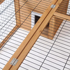 Rabbit Hutch, Waterproof Rabbit House for Small Animals, Natural