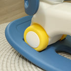 4 in 1 Rocking Horse for Toddles 1-3 Years with Detachable Push Handle & Balance Board, Blue