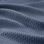 Ultra-Soft and Durable Egyptian Cotton Blanket with Breathable Weave, Machine Washable, Perfect for Any Room, 90" L x 66" W x 0.25" H, Blue