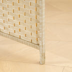 Folding Room Divider Screen 6 Panel 5.6' Tall Privacy Screen Freestanding Room Partition for Home Office, Beige