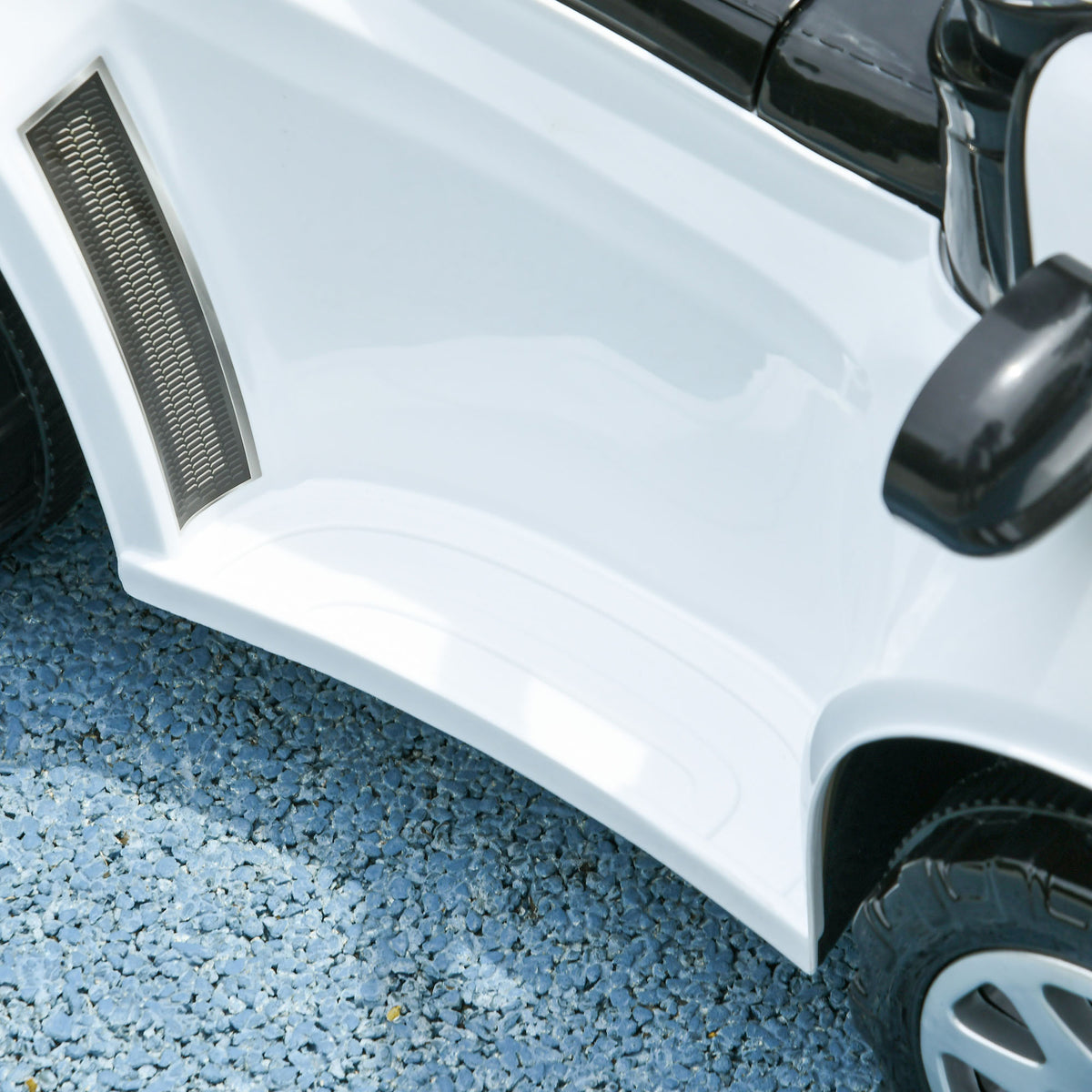 3 in 1 Push Car Sliding Car with Removable Handle, Music, Horn, Canopy, Safety Guardrail, White