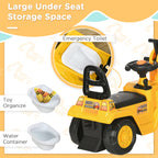 2 in 1 Ride On Toy Digger Digger Tractor Pulling Cart Pretend Play Construction Truck
