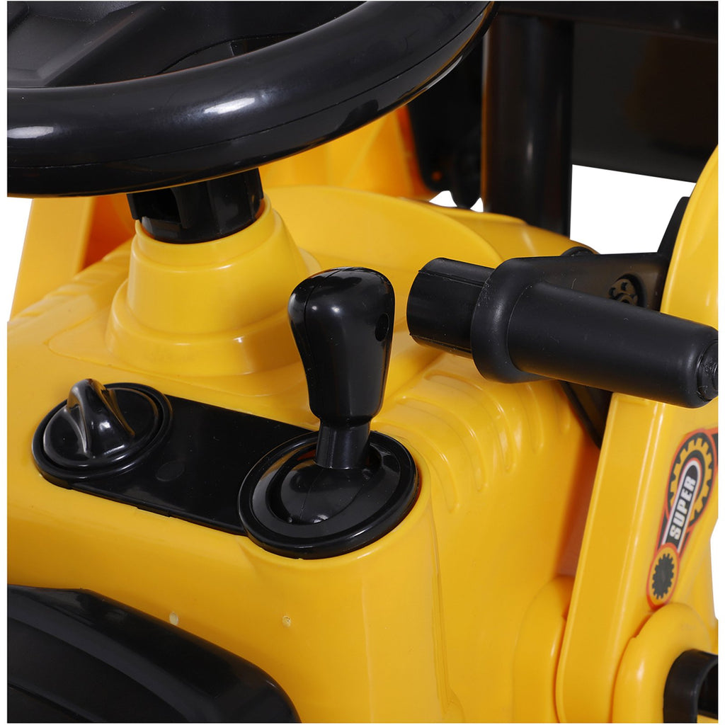 3 in 1 Ride On Toy Bulldozer Digger Tractor Pulling Cart Pretend Play Construction Truck