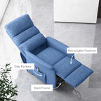 Power Lift Chair for Seniors, Electric Lift Recliner Chair with Remote Control, Side Pockets for Living Room, Blue