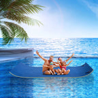 Roll-Up Pool Float Pad for Lakes, Oceans& Pools, Water Mat for Playing, Relaxing & Recreation - Blue
