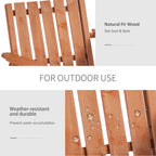 Patio Bench, Garden Bench with Middle Table and Umbrella Hole, Wooden Outdoor Bench for Patio, Porch, Poolside, Balcony, Orange