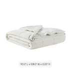 Reversible Smart Down Alternative Blanket with Temperature Control, Moisture Wicking, Ideal for All Seasons, 108" L x 90" W x 0.25" H, Ivory