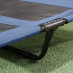 Elevated Portable Dog Cot Pet Bed with UV Protection Canopy Shade, 36 inch, Dark Blue