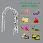 8 Styles Freely Assembled Rust-Resistant Arbor, Metal Garden Arch Trellis for Wedding, Party Archway, 59" L x 15.5" W x 98.5" H, Cream White
