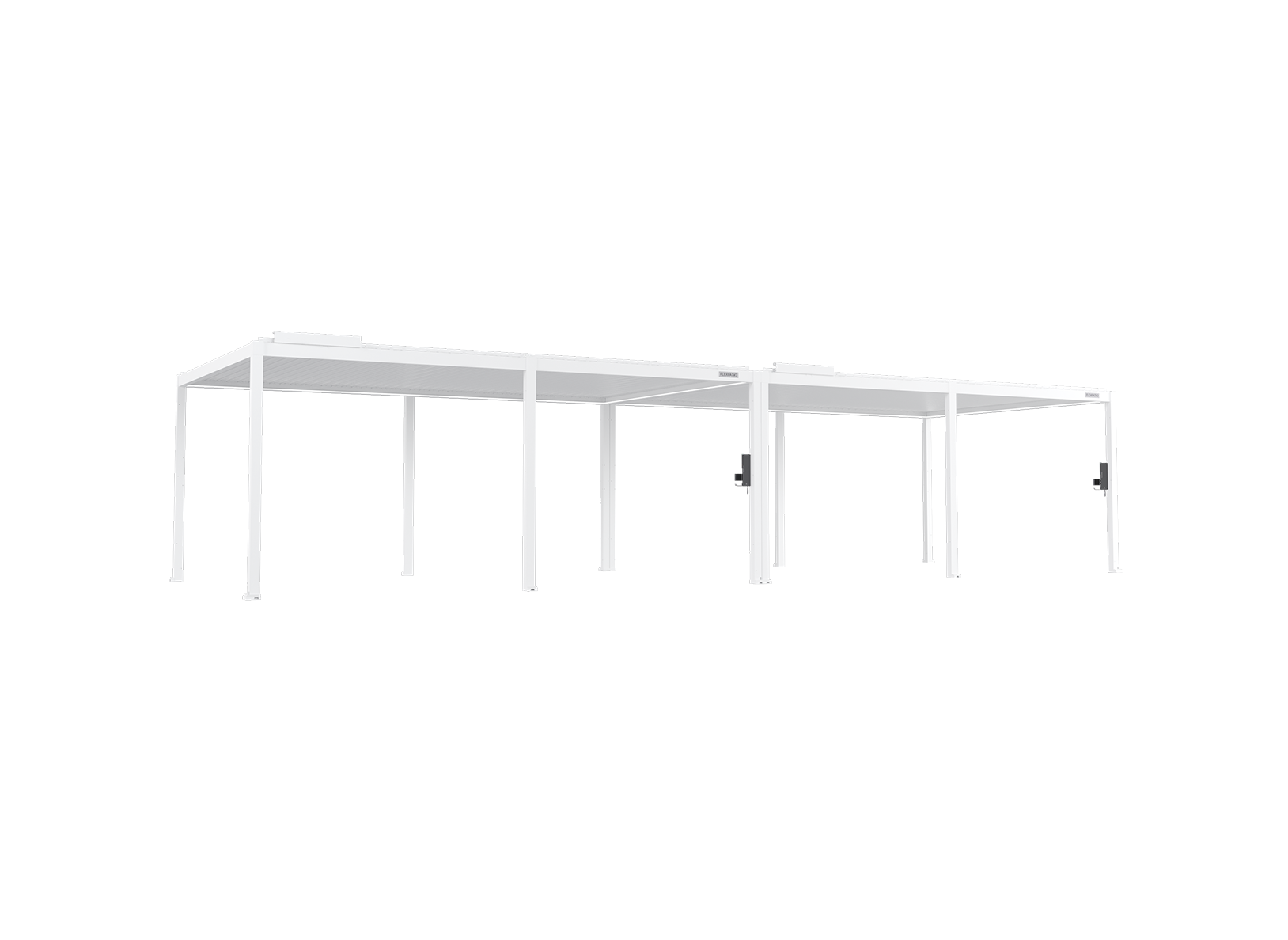 POWER+ Gen 2 Motorized Pergola, 13'L x 40'W, White - 6063-T5 Aluminum, Motorized Louvers