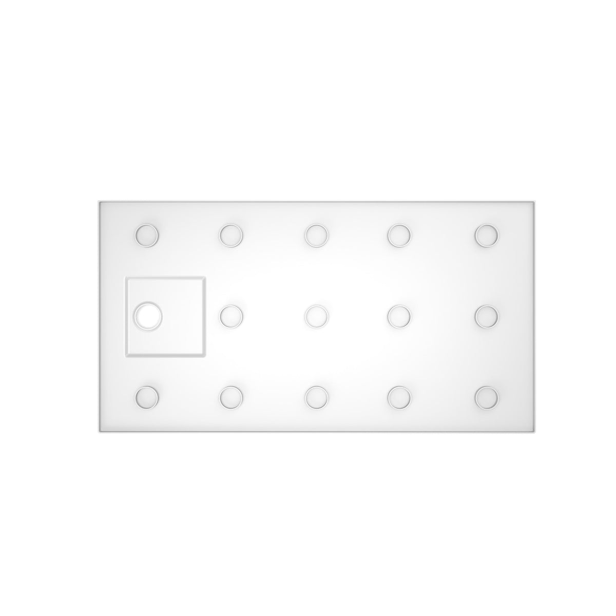 32" x 60" Acrylic Shower Base with Rigid No-Flex Construction, 3-Wall Alcove Shower Pan with Left Drain, 60" L x 32" W x 3" H, Gloss White