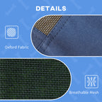 Elevated Portable Dog Cot Pet Bed with UV Protection Canopy Shade, 36 inch, Dark Blue