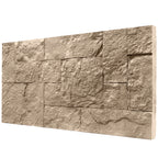 8-Pack 3D Faux Stone Wall Panels, Lightweight Polyurethane Panels for Interior and Exterior Accent Walls, Beige