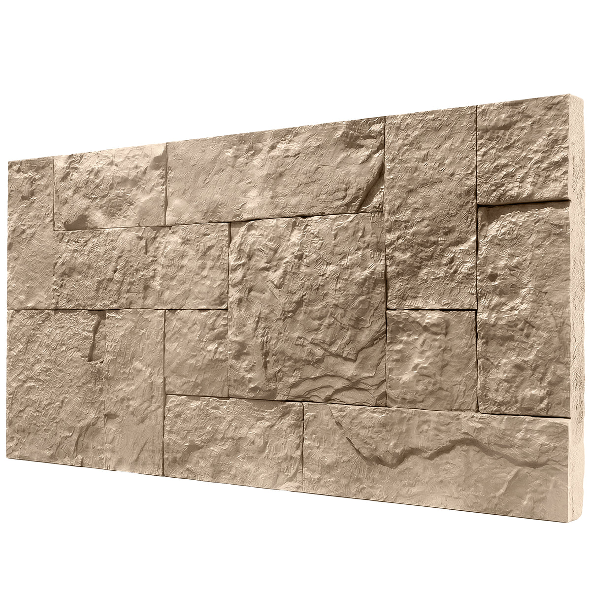 8-Pack 3D Faux Stone Wall Panels, Lightweight Polyurethane Panels for Interior and Exterior Accent Walls, Beige