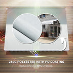 12' x 8' Retractable Awning Patio Awnings Sun Shade Shelter with Manual Crank Handle, 280g/m² UV & Water-Resistant Fabric and Aluminum Frame for Deck, Balcony, Yard, Light gray