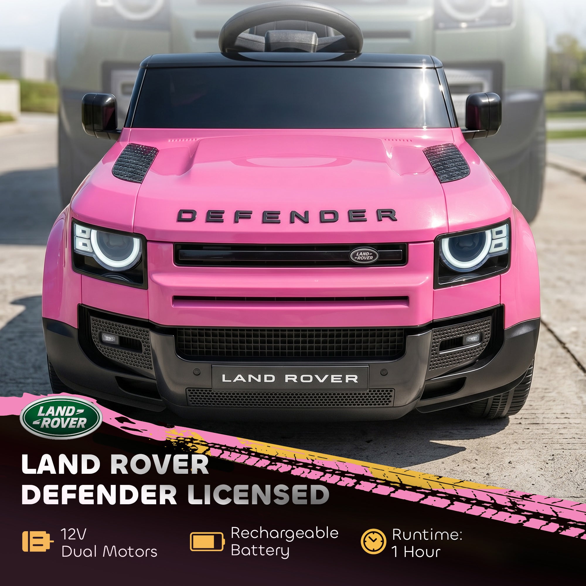12V Ride on Car Licensed with Remote, Suspension, Slow Start, 3 Speeds, Lights, Music, Horn for 3-5, Pink