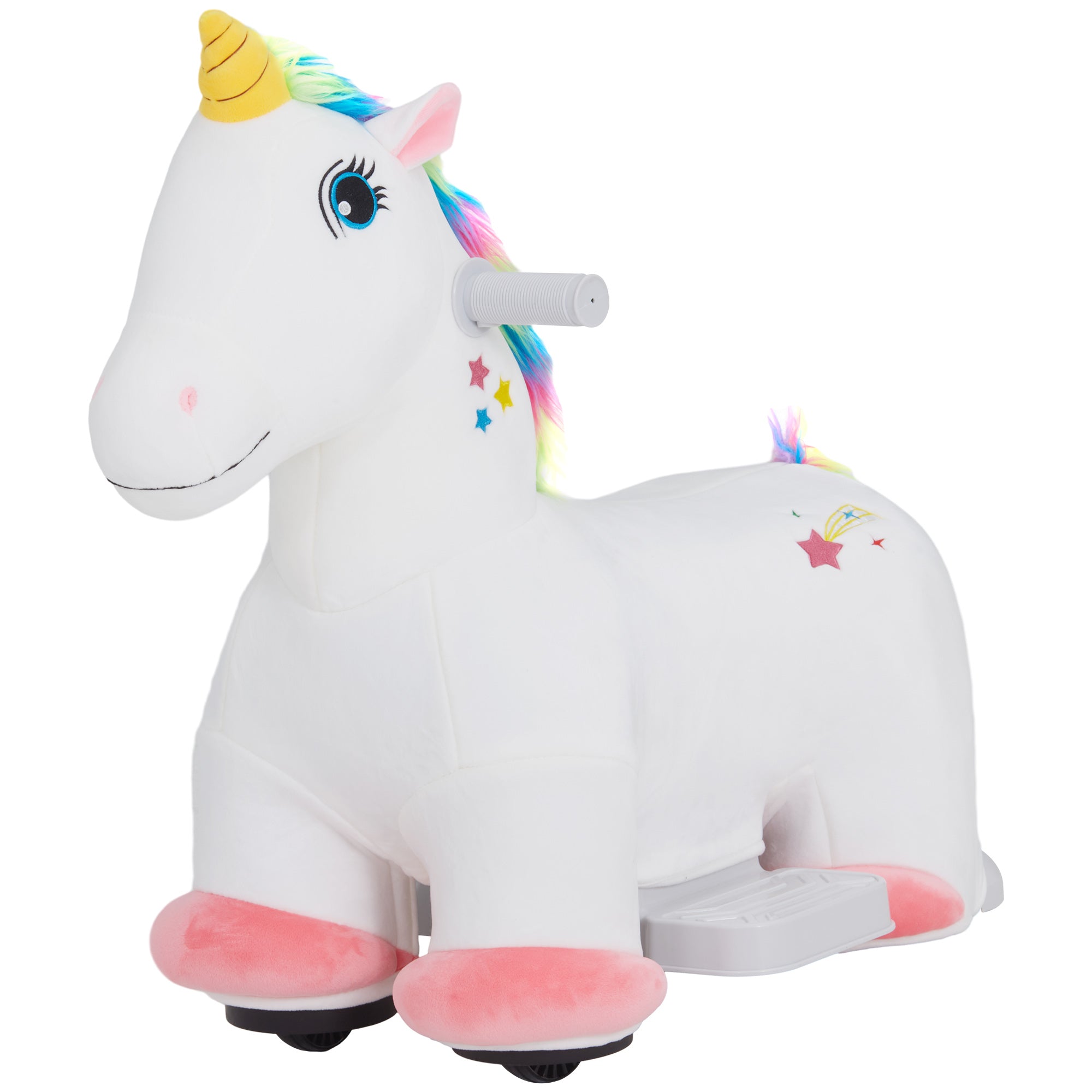 Kids Ride on Unicorn, 6V Battery Powered Electric Ride on Animal Toy w/ Music Forward, Foot Pedal for Aged 18-36 Months