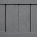 Wooden Raised Garden Bed, Elevated Planter Box Stand with 8 Slots and Open Shelf, Dark Gray