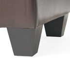Storage Ottoman with Cushioned Top, Sturdy Frame, and Space-Saving Design, 46.5" L x 20.75" W x 17.25" H, Chocolate