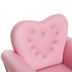 Kids Sofa Toddler Tufted Upholstered Sofa Chair Princess Couch Furniture with Diamond Decoration for Preschool Child, Pink