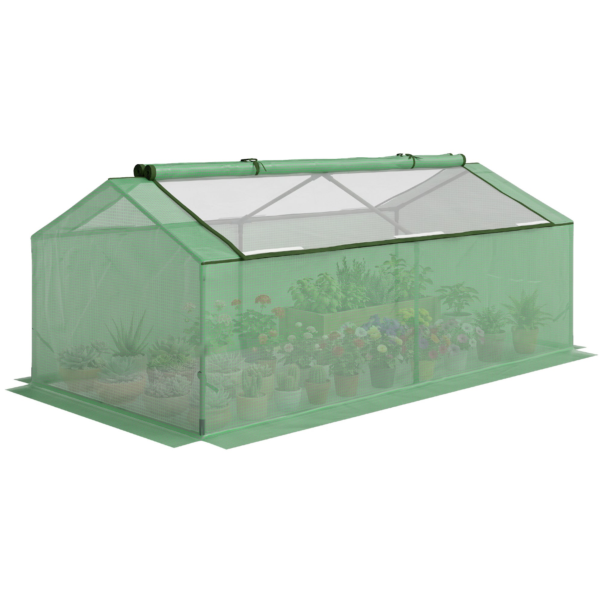 71" x 36" x 28" Mini Greenhouse Portable Hot House for Plants with Large Zipper Windows for Outdoor, Indoor, Garden, Green