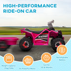 6V Electric Toy Car with Back Trailer, Forward Backward, Wear-Resistant Wheels for Ages 18-36 Months, Pink