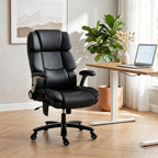 Ergonomic Office Chair with Inflatable Adjustable Lumbar Support, 400 Lbs Heavy Duty High Back Desk Chair, Black